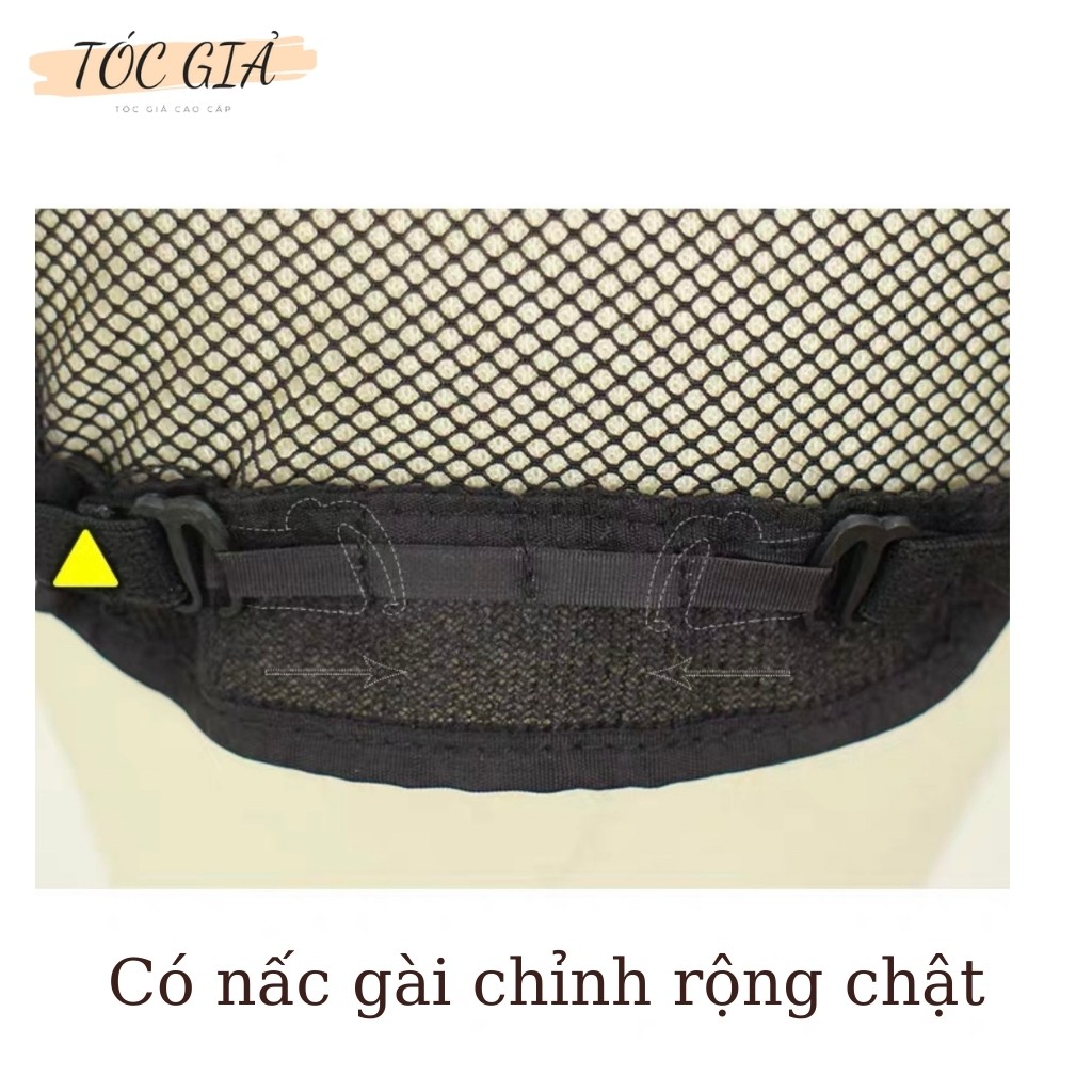 Tóc giả nguyên đầu trung niên mẫu ngắn, tơ cao cấp, tặng kèm lưới trùm tóc mã cc59