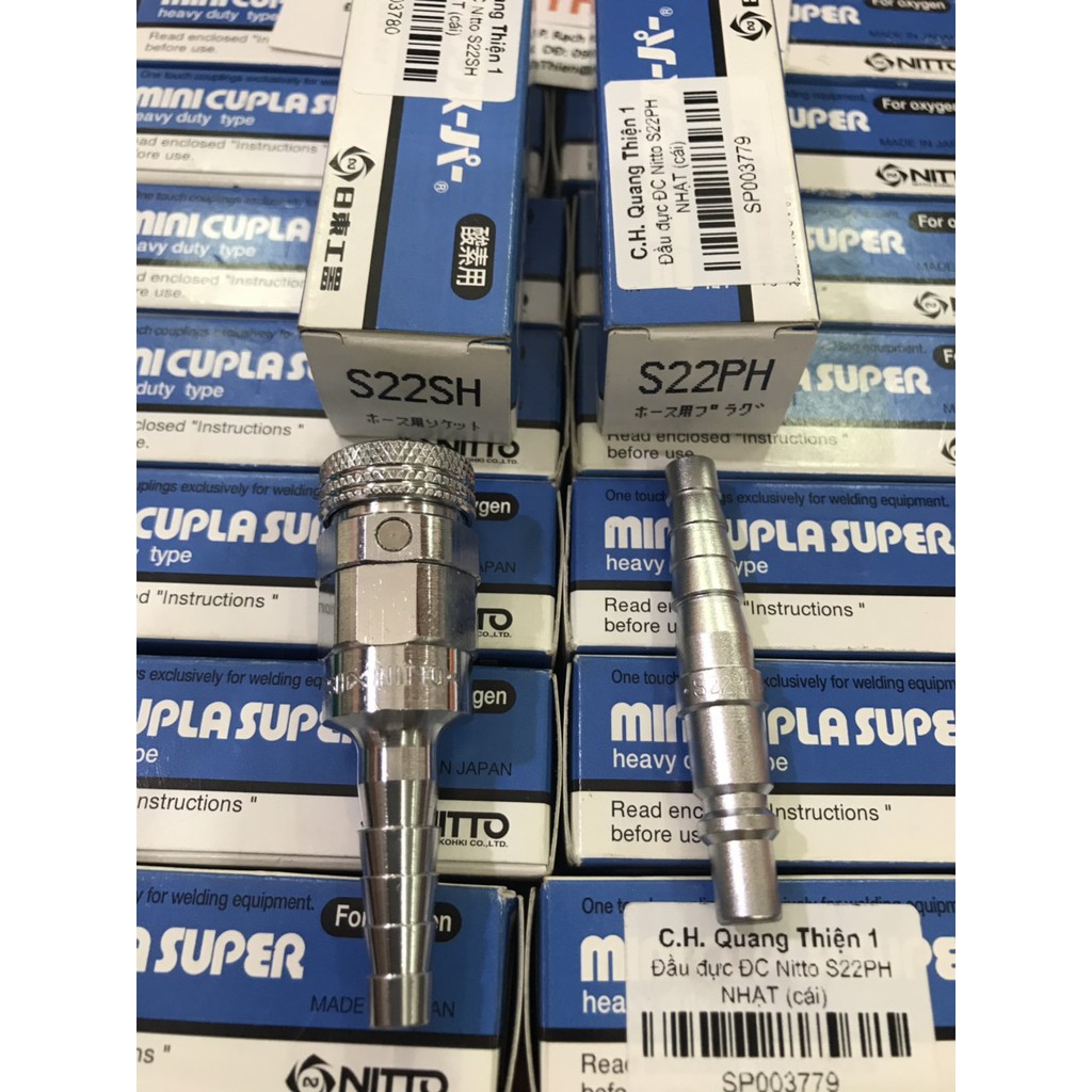Khớp nối nhanh inox Nitto Nhật S22SH + S22PH