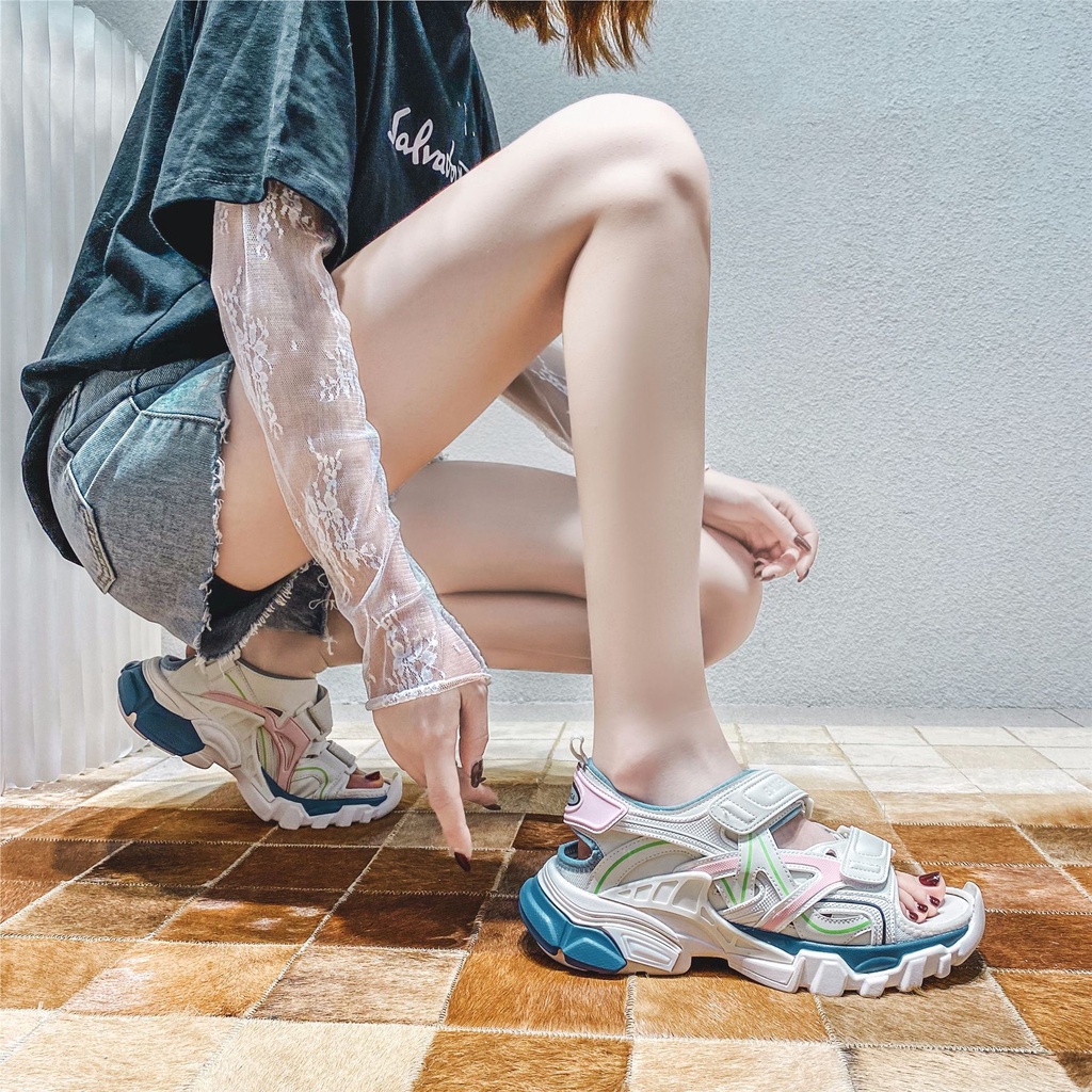Giày Sandal Thể Thao Đế Dày Tăng Chiều Cao Phong Cách Mới Mùa Hè 2022 Cho Nữ