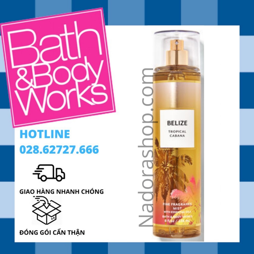 Xịt Thơm Toàn Thân Bath And Body Works - Belize Body Mist (236ml)