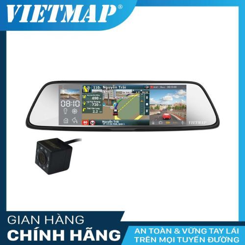 CAMERA HÀNH TRÌNH TRƯỚC SAU VIETMAP G79 DẠNG GƯƠNG CHIẾU HẬU TÍCH HỢP DẪN ĐƯỜNG KÈM TH