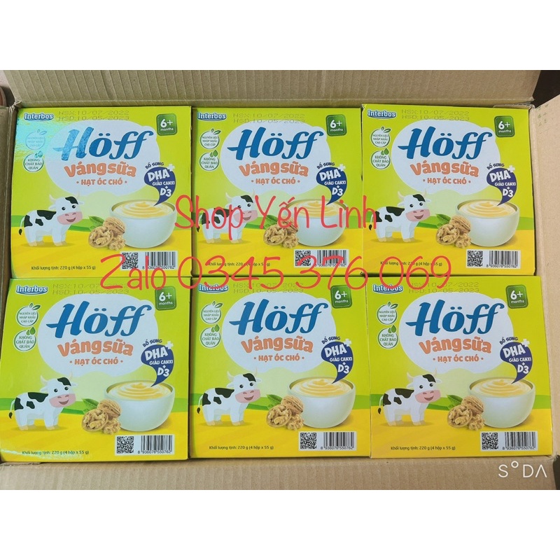 Thùng 48 hộp váng sữa Hoff 4 vị