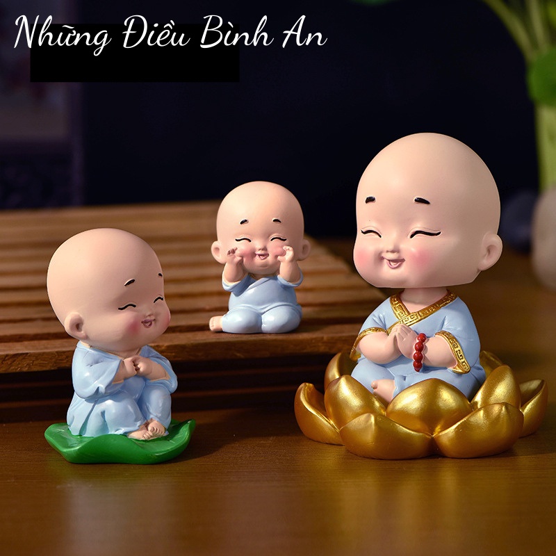Tượng chú tiểu siêu đáng yêu mẫu 7 mang lại an nhiên trong cuộc sống 💕FREESHIP 50k💕 - Những Điều Bình An