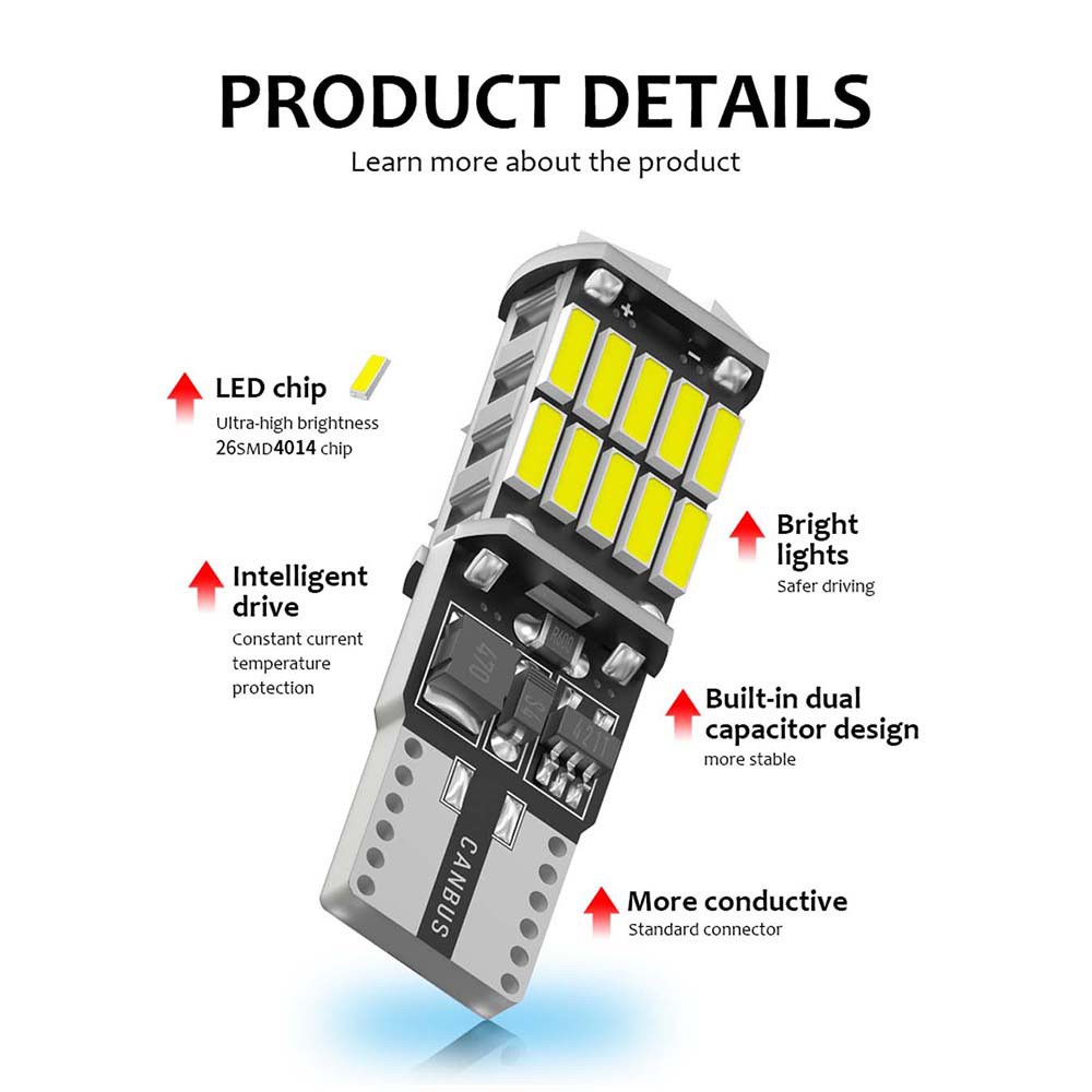 Bóng Đèn Phanh 80lm194 W16W 921 Led 4014 45smd T15 Gắn Hông Xe Hơi