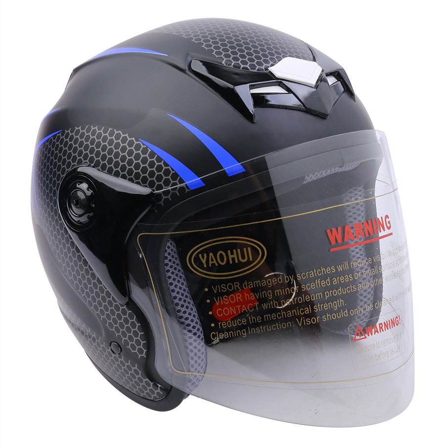 Mũ Bảo Hiểm Phượt ¾ Napoli N039 Tem V2 Xanh dương [Free size 57 - 59cm] - Bảo Hành 12 Tháng