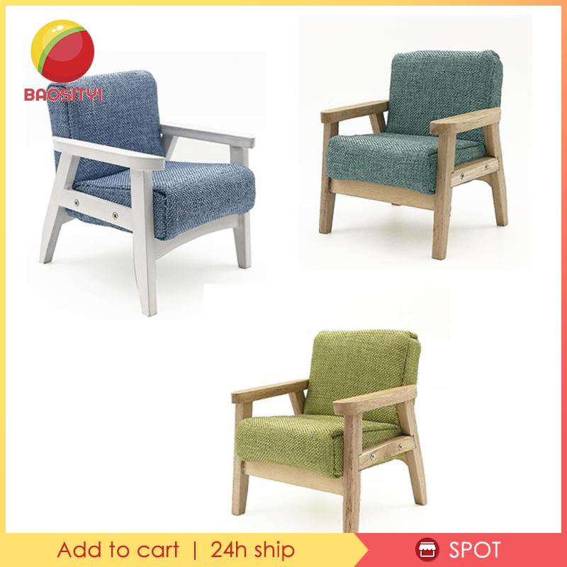 [Baosity 1] Ghế Sofa Màu Xanh Lá Cây Tỉ Lệ 1: 12 Trang Trí Nhà Búp Bê