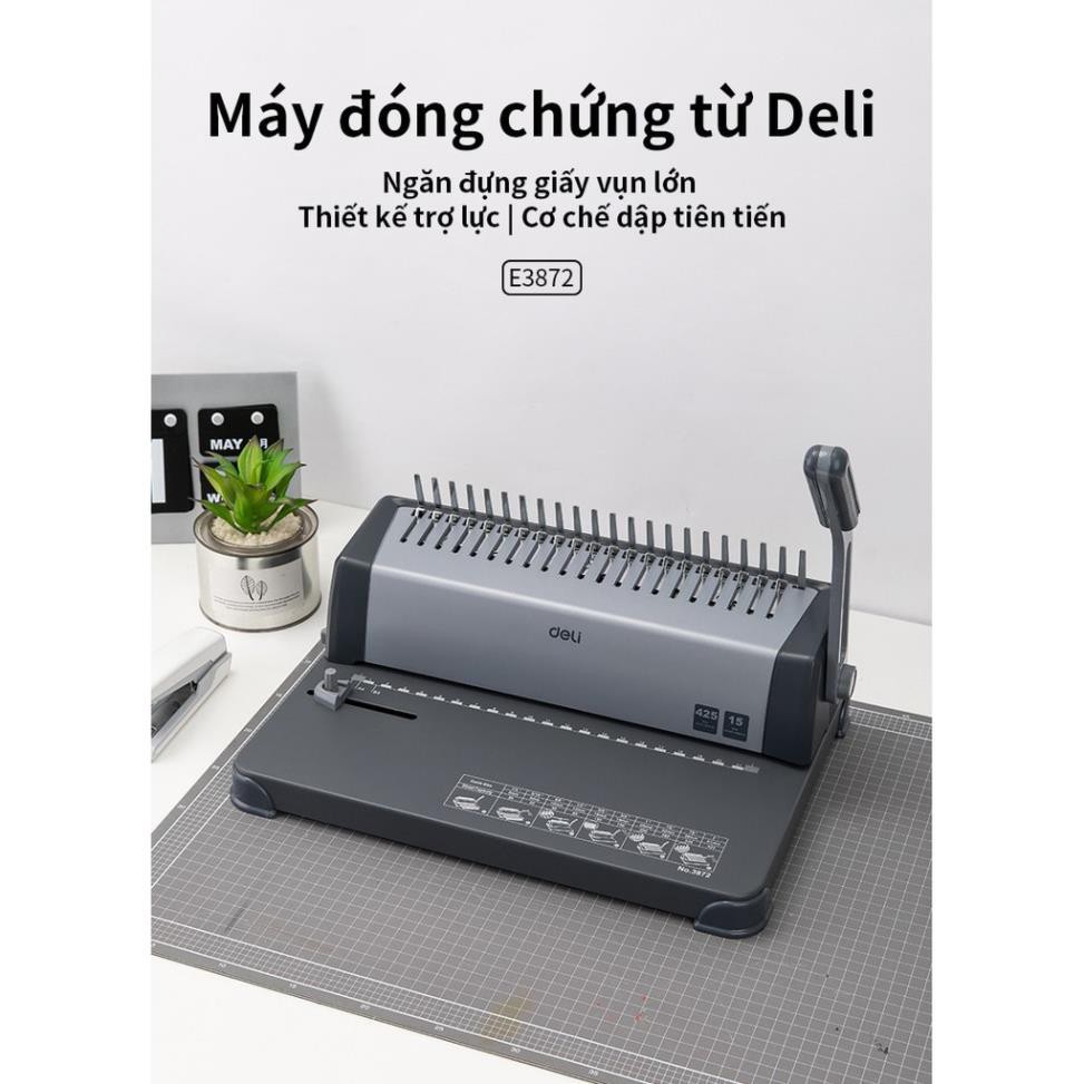 Máy Đóng Gáy Xoắn Deli 3871 - Deli 3872 - Deli 3873