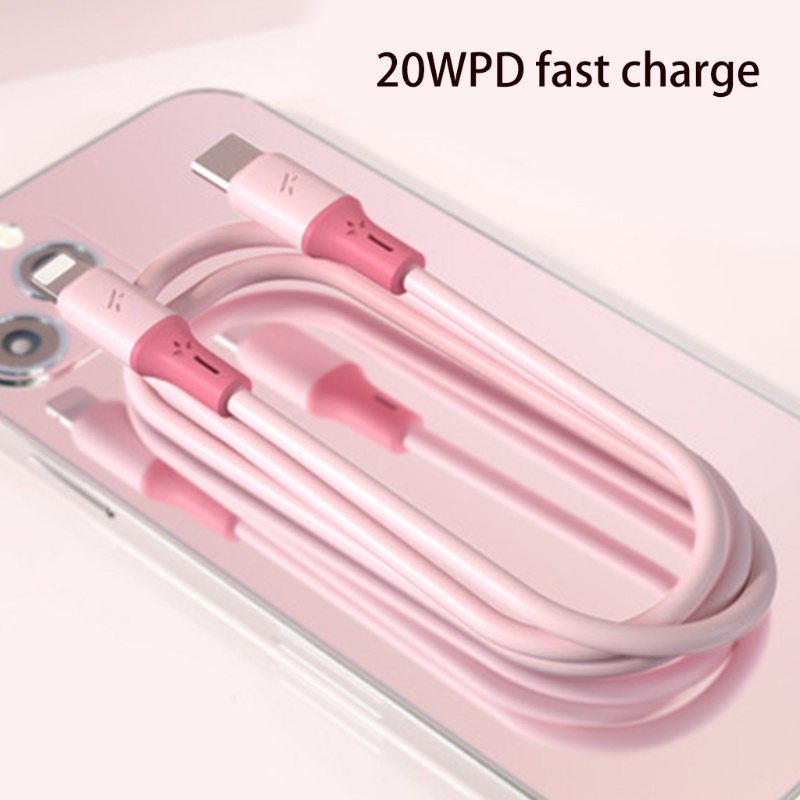 Dây Cáp Sạc PD 20W Type-C Bằng Silicon Dẻo Dễ Mang Theo Tiện Dụng