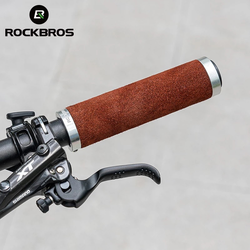 ROCKBROS Vỏ Bọc Tay Lái Xe Đạp Leo Núi Bằng Da Chống Trượt