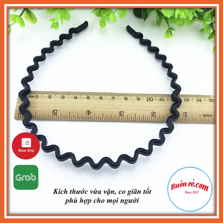 Bờm Tóc nhựa nhiều màu Gợn Sóng cao cấp 00040