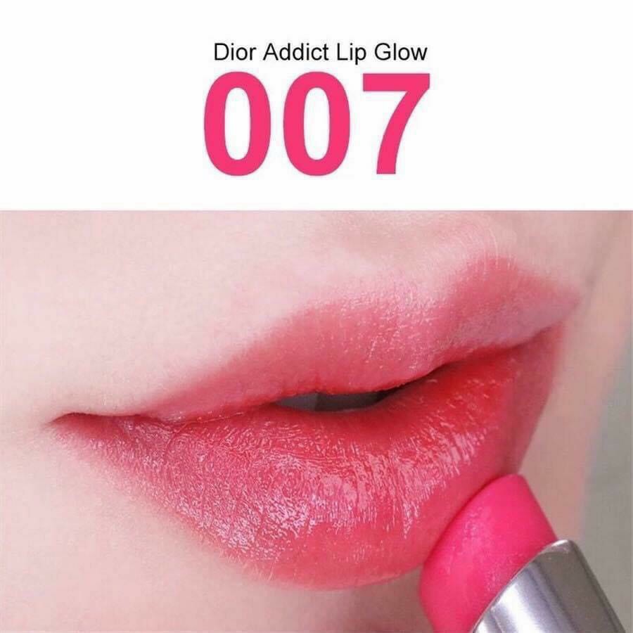 Son Dưỡng Dior 007 Màu Hồng Tím Addict Lip Glow Raspberry Mới Nhất 2021,Dòng Son Dưỡng Cao Cấp,Sang Trọng,Nữ Tính.