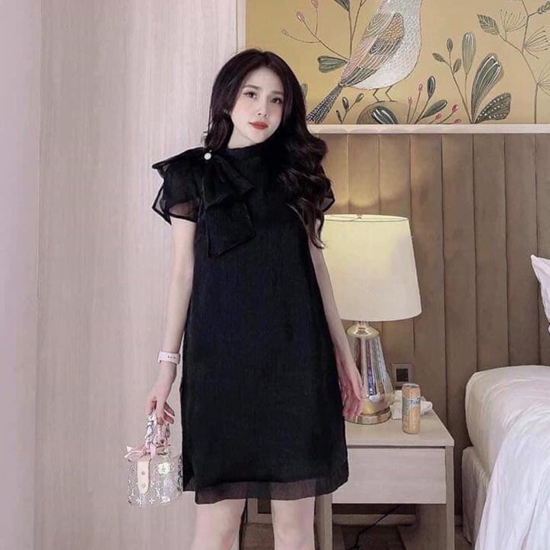 Đầm váy bầu ♥ thời trang công sở, thiết kế từ 45-65kg chất VOAN 2 LỚP mềm mại, nhẹ nhàng và siêu mát