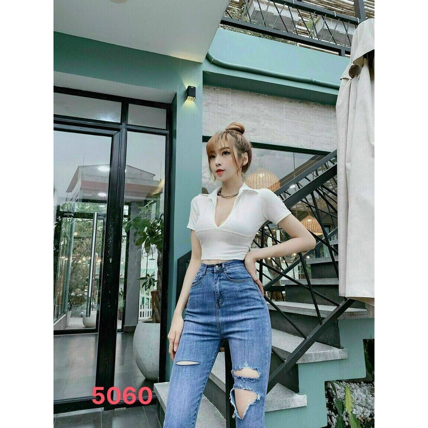 Quần jean nữ rách cao cấp siêu co dãn vải dày hàng chuẩn shop Phuongnamshop20 na17