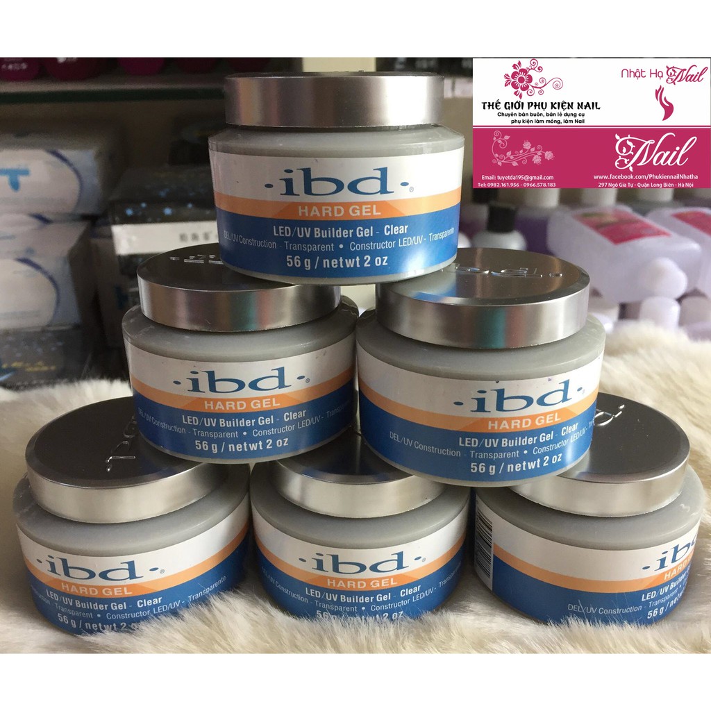 Gel Đắp Móng IBD LED/UV Hard Gel - Builder Gel Không Nóng Không Chảy - Lẻ 1 Hũ 56g