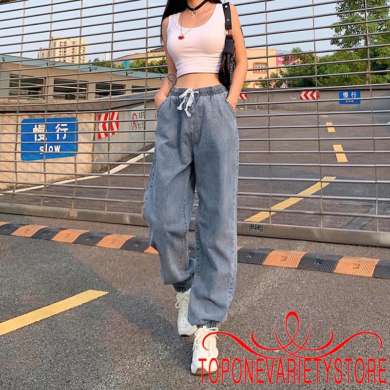 Quần Jean Lưng Thun Dây Rút Phong Cách Năng Động Trẻ Trung Dành Cho Nữ | BigBuy360 - bigbuy360.vn