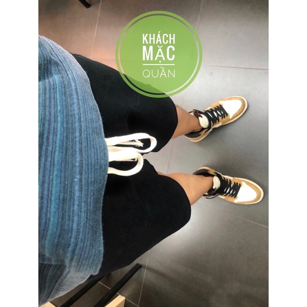 Quần short thun Basic Trơn Đen Poly unisex thể thao
