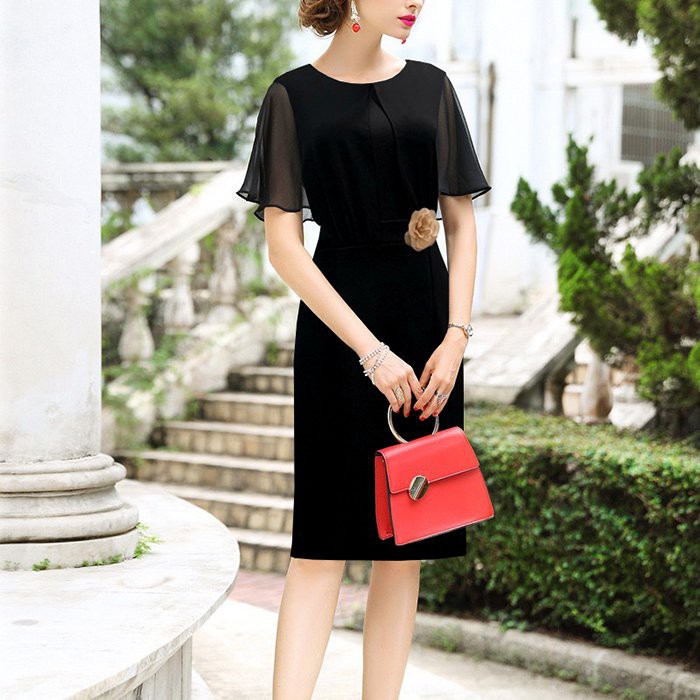 GOTI - Đầm Ôm Dự tiệc Sang Trọng BigSize Cho Mẹ Trung Niên U50 U60 3324 3355