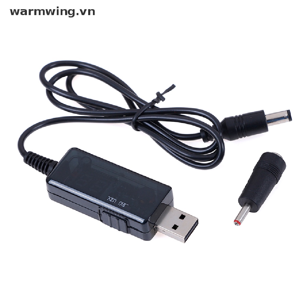 【warmwing】 Usb booster cable 5V step up to 9V 12V voltage converter 1A step-up display .