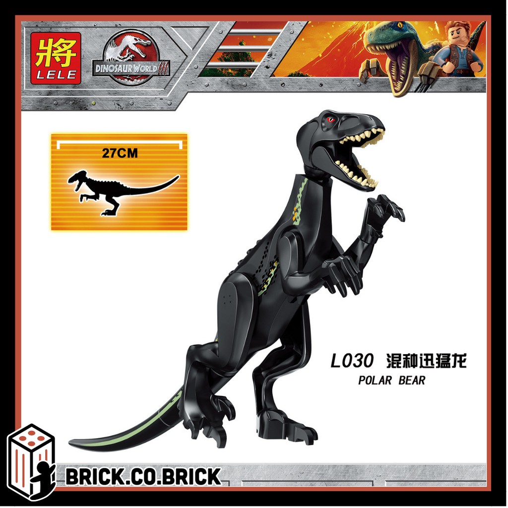 Đồ chơi lắp ráp sáng tạo Mô hình Khủng long Minifig và Non lego Moc Dinosaurs Jurassic Park-T Rex L03-L036