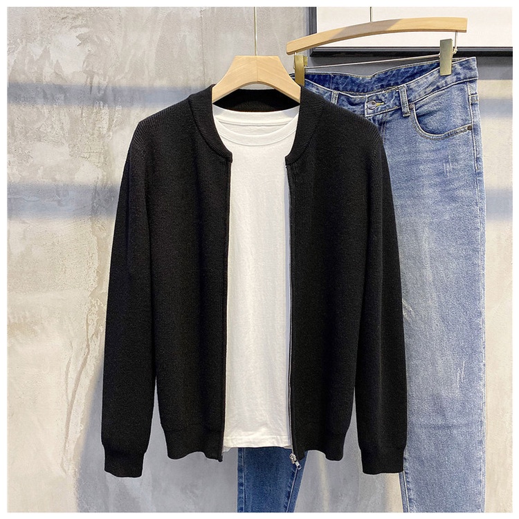 Áo Khoác Cardigan Dệt Kim Mỏng Dáng Rộng Thời Trang Xuân Thu 2021 Phong Cách Hàn Quốc Cho Nam