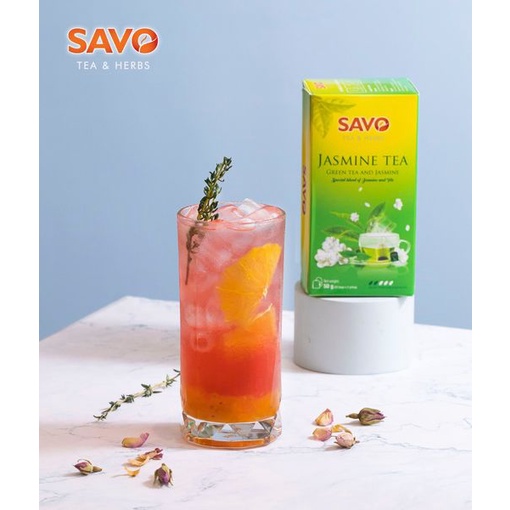 Trà SAVO Lài (Jasmine Tea) - Hộp 25 Túi x 2g