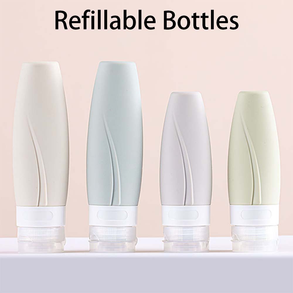 (Hàng Mới Về) Chai Rỗng Đựng Mỹ Phẩm 60ml / 90ml Bằng Silicon Tiện Dụng
