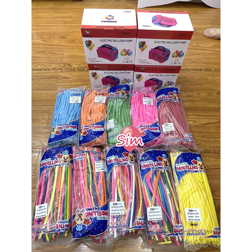 Bóng Dài Thái Lan siêu dày đủ màu 260 BK 100C