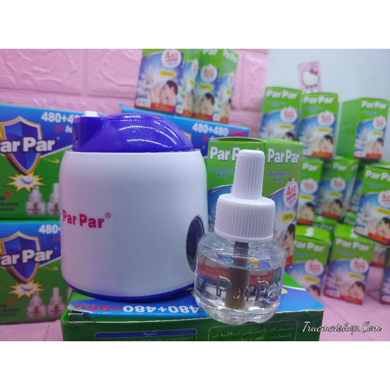 Máy Đuổi Muỗi PARPAR Kèm Tinh Dầu Đuổi Muỗi PARPAR Chính Hãng ( Ảnh Thật)