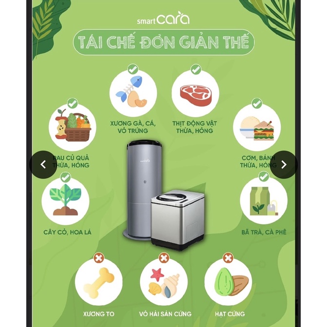 Máy xử lý rác thải hữu cơ SmartCara innovation Pcs-500D