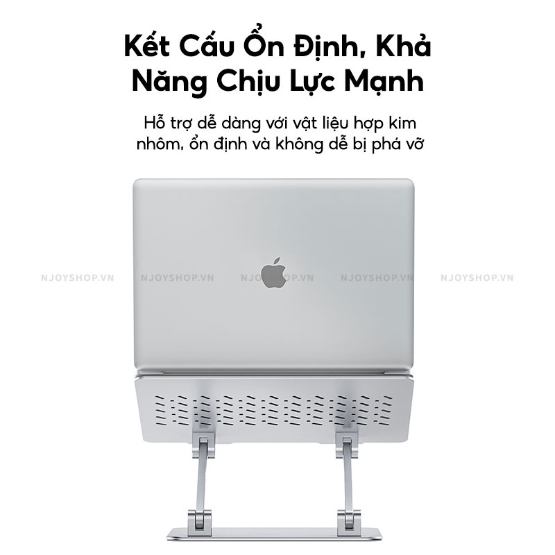 Giá Đỡ Laptop Khung Linh Hoạt Có Thể Gập Gọn WIWU Adjustable Bracket S700 Điều Chỉnh Đa Góc Độ Thiết Kế Hổ Trợ Tản Nhiệt