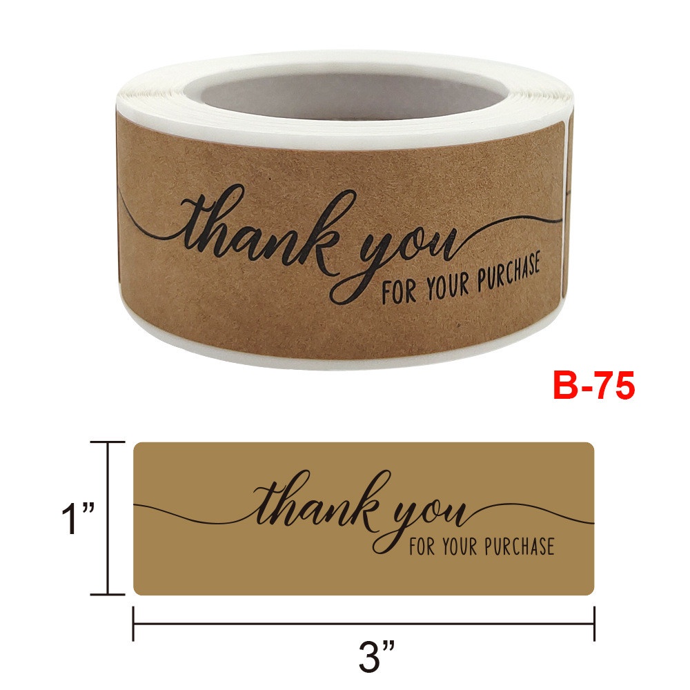 Cuộn 120 Miếng Dán Chữ Thank You For Your Order