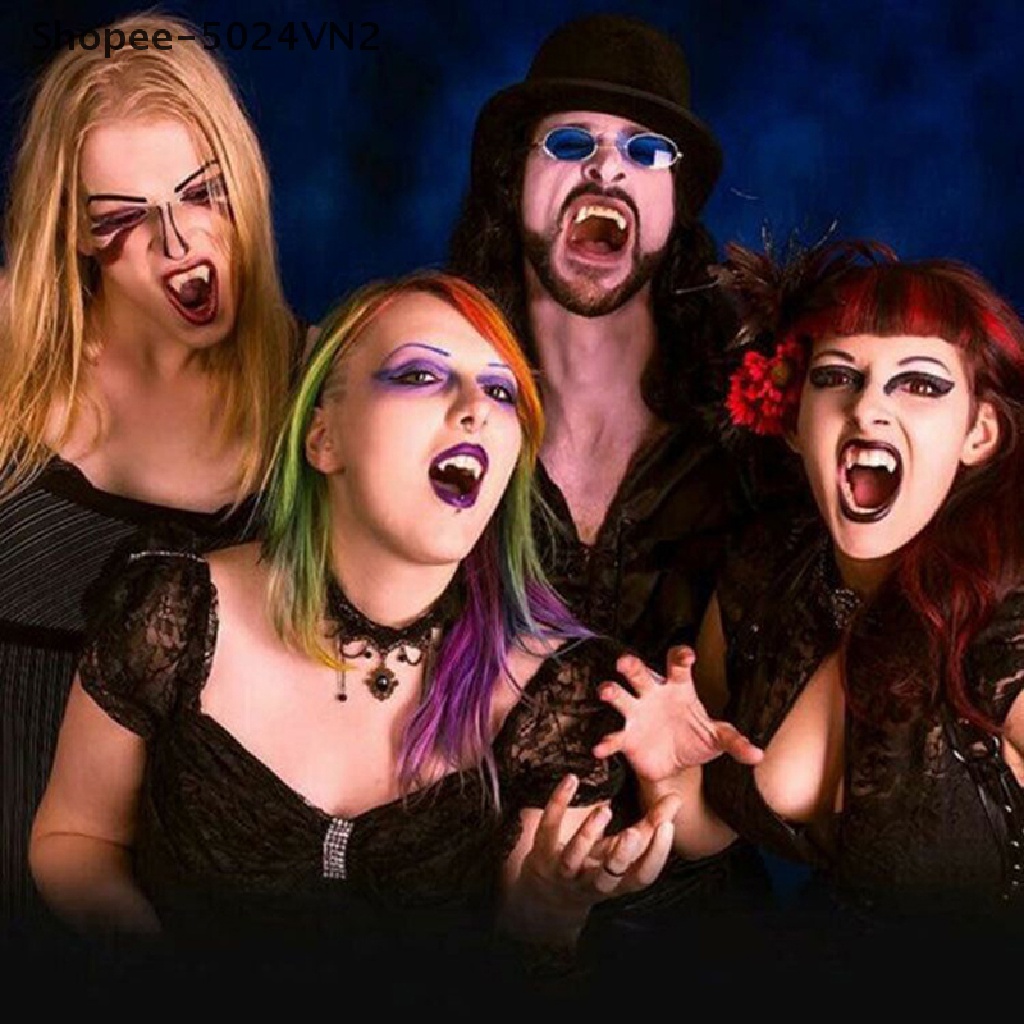 [Mới &amp; Halloween &amp; Halloween] Niềng Răng Ma Cà Rồng Có Thể Thu Gọn Fangs Cho Bữa Tiệc Hóa Trang