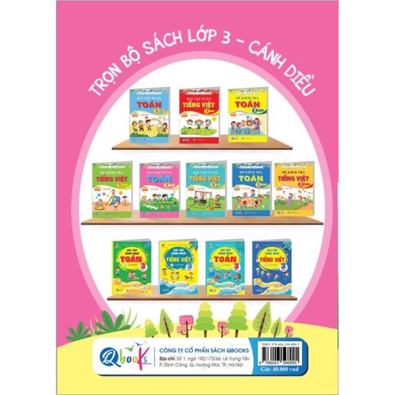 Sách - Bài Tập Tuần Toán Lớp 3 - học kì 2 - Cánh diều (1 quyển)