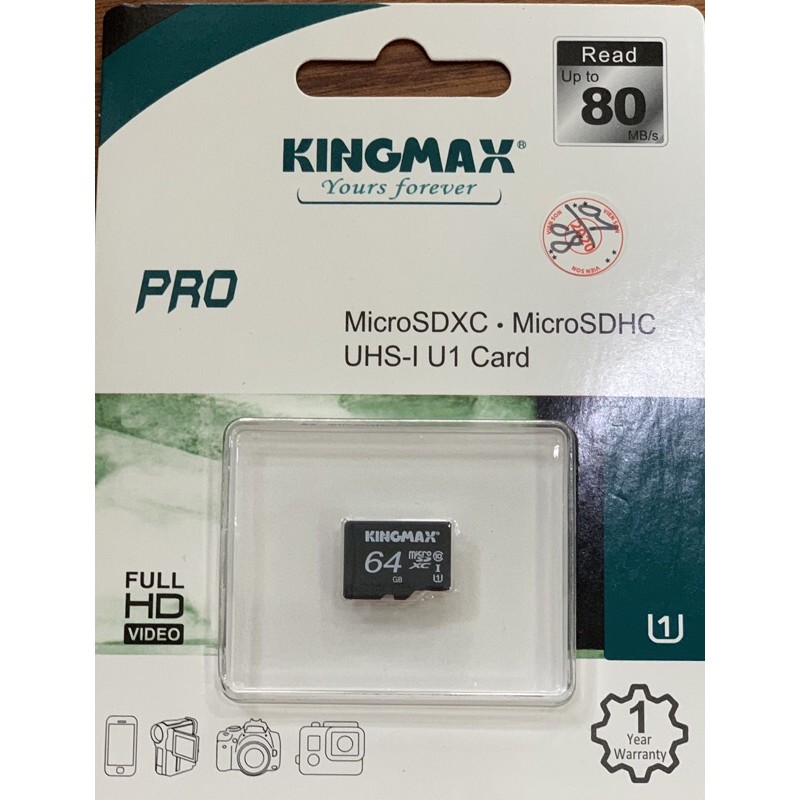 Thẻ nhớ Kingmax 64gb và thẻ nhớ Kingmax 32gb - hàng chính hãng