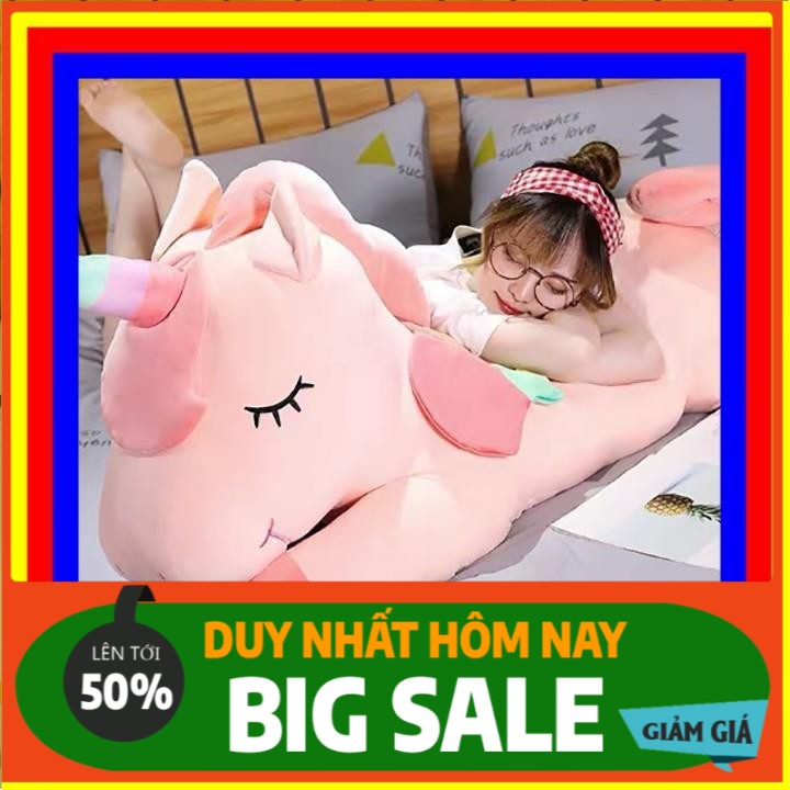 <HOT> Gấu bông gối ôm ngựa kỳ lân ngựa pony vải co dãn 4 chiều hàng cao cấp