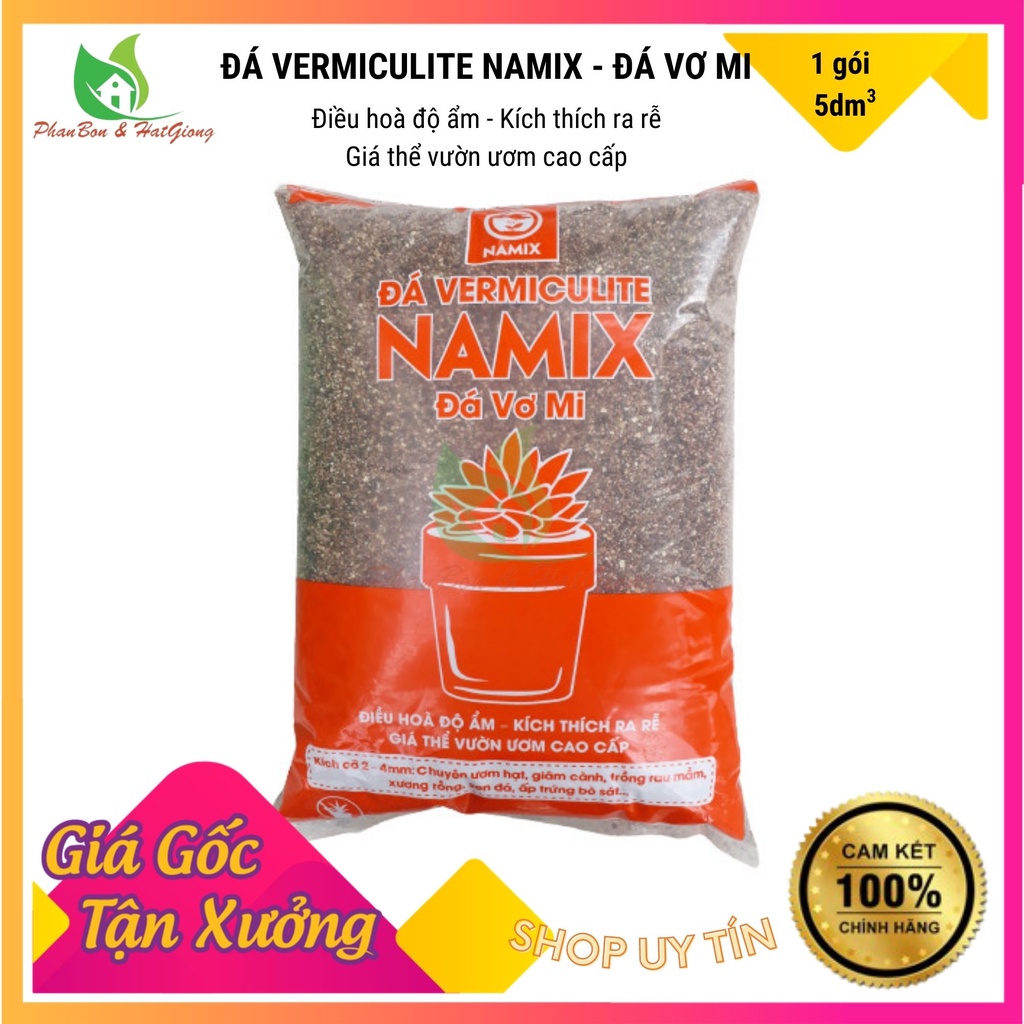 Đá Vermiculite  NAMIX - Chuyên Dùng Cho Trồng Rau Mầm, Ươm Cây Con, Giâm cành - Shop Phân Bón và Hạt Giống
