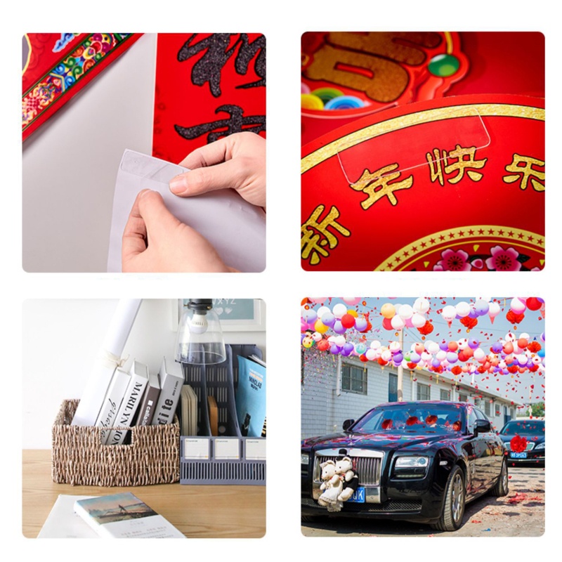 Cuộn Băng Keo Hai Mặt Dán Tường Không Để Lại Dấu Vết Có Thể Giặt Tiện Dụng