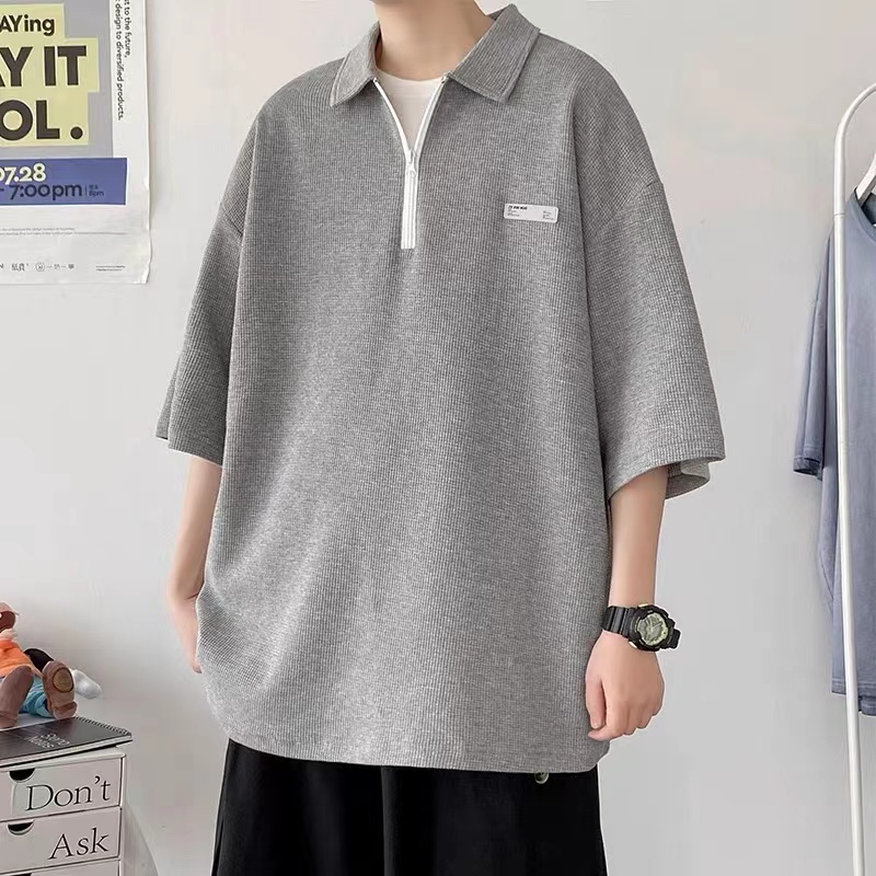 【M-5XL】Áo Thun Polo Nam Thiết Kế Đơn Giản Thời Trang Theo Phong Cách Hàn Quốc Cho áo thun nam form rộng có bigsize simple áo thun có cổ unisex chất cotton mềm và mát