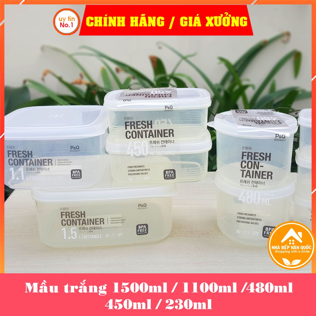 Hộp nhựa đựng thực phẩm, hộp đựng thức ăn Lock and Lock 230ml, 450ml, 760ml, 1500ml