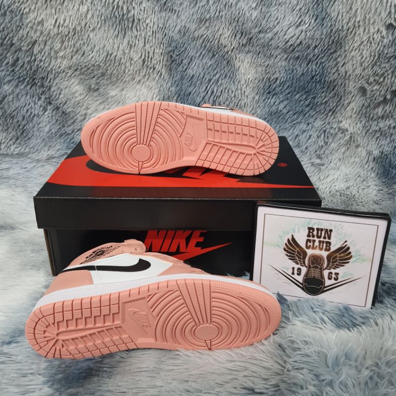 [Ảnh thật] giầy thể thao Jordan 1 cổ cao hồng trắng thời trang | BigBuy360 - bigbuy360.vn