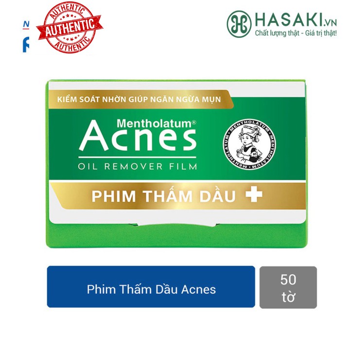 [Mã chiết khấu giảm giá sỉ mỹ phẩm chính hãng] Phim Thấm Dầu Acnes Oil Remover Film 50 Tờ