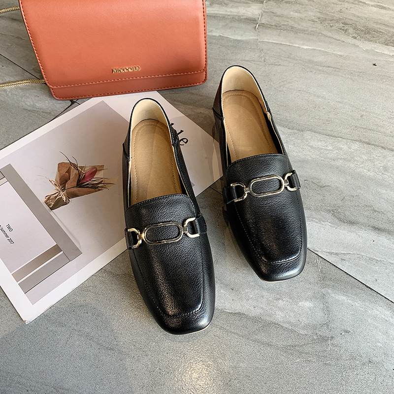 Giày Lớp Đầu Tiên Của Da Bò Đôi Giày Lười Nữ Giày Da2021Đáy Phẳng Mới Hoang Dã Mùa Xuân Và Mùa Thu Của Phụ Nữ Giày Da | BigBuy360 - bigbuy360.vn
