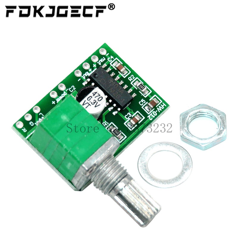 Bảng Mạch Khuếch Đại Âm Thanh Kỹ Thuật Số PAM8403 DC 5V 2 Kênh USB 2 * 3W Có Nút Điều Chỉnh Âm Lượng