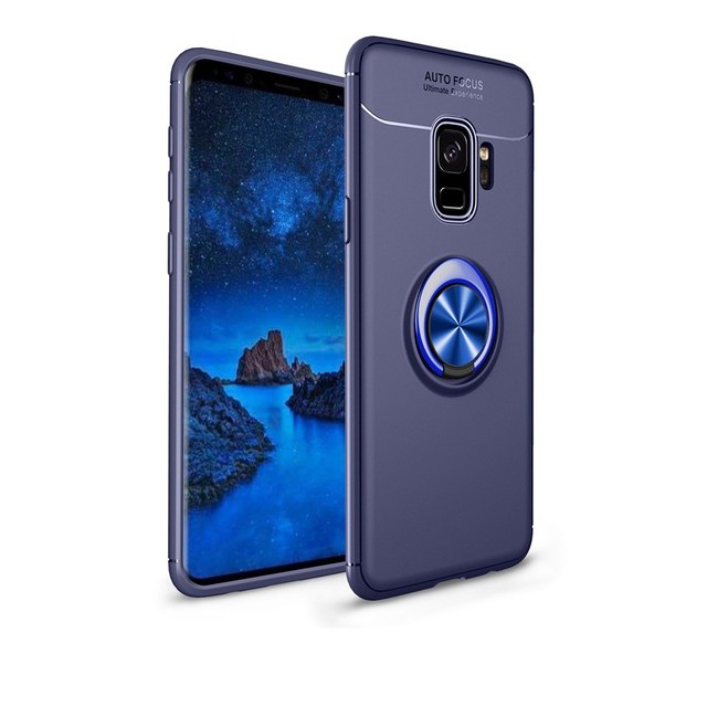 Ốp điện thoại dẻo silicon tích hợp giá đỡ vòng nhẫn dạng xoay cho Samsung Galaxy S9 S10 Plus S10E S8