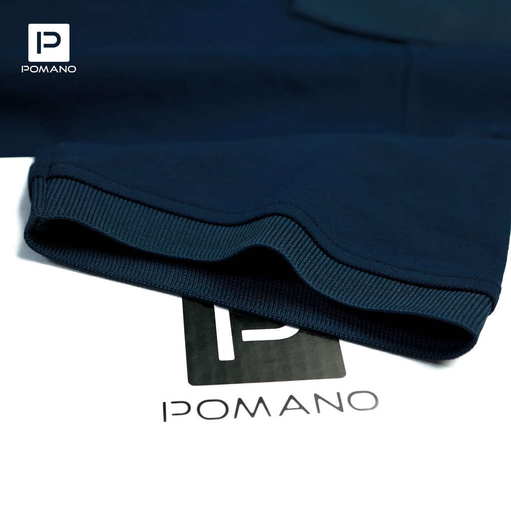 Áo thun POLO nam cổ bẻ vải cá sấu Cotton xuất xịn, thiết kế phong cách sang trọng lịch lãm Navy POMANO