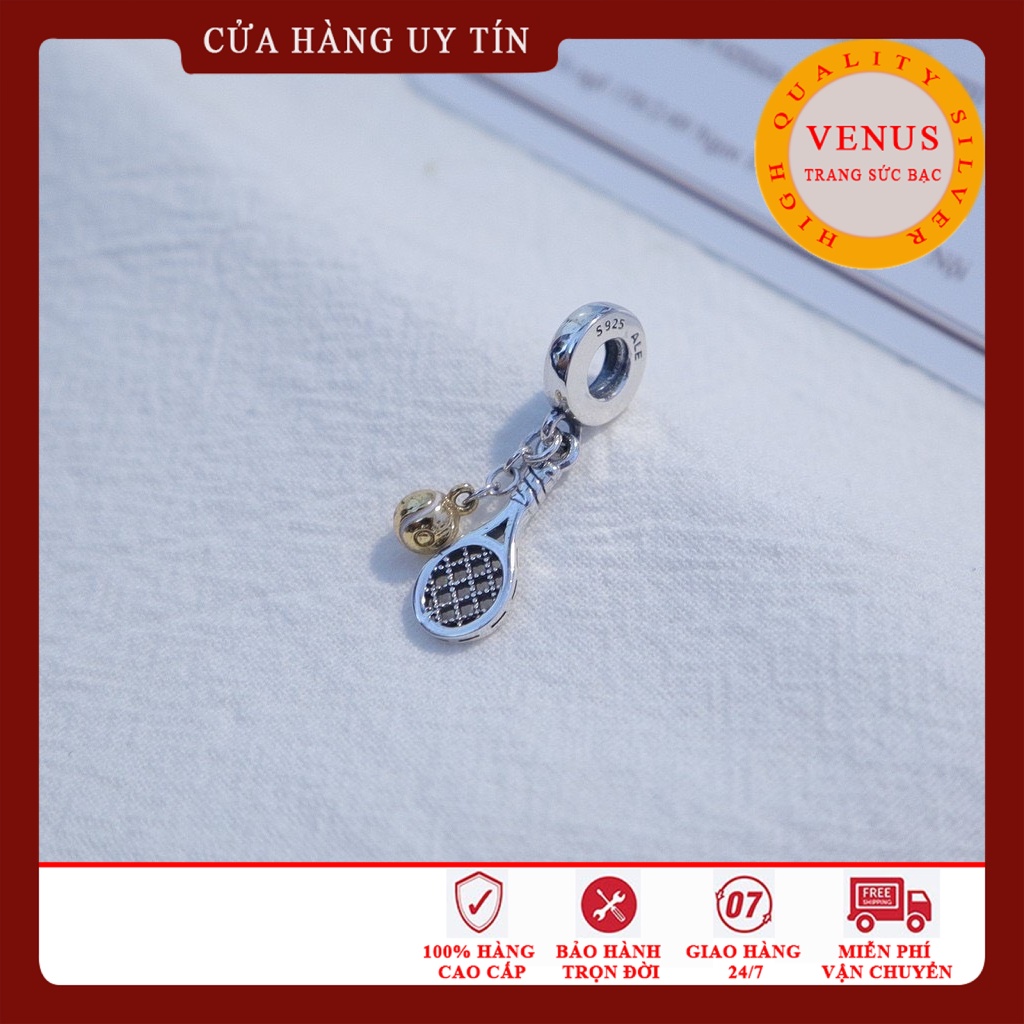 [Charm bạc 925 cao cấp] Charm treo chiếc vợt tenis- Mã sản phẩm VENUSTEN