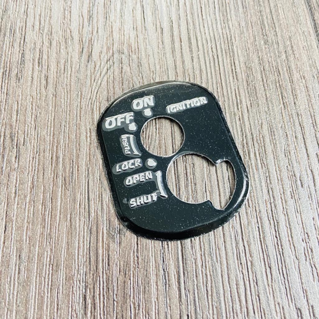 Miếng dán ổ khoá, ốp ổ khoá Nhôm keo dán 3M sử dụng cho xe WAVE RS, WAVE S, WAVE S110, WAVE BLADE trang trí xe máy
