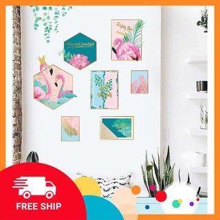 ⚡️𝗙𝗥𝗘𝗘𝗦𝗛𝗜𝗣⚡️ Decal dán tường Khung ảnh chim hạc số 2