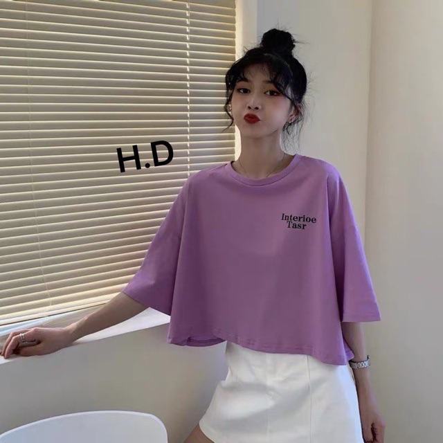 Áo croptop Interioe in ngực HĐ11