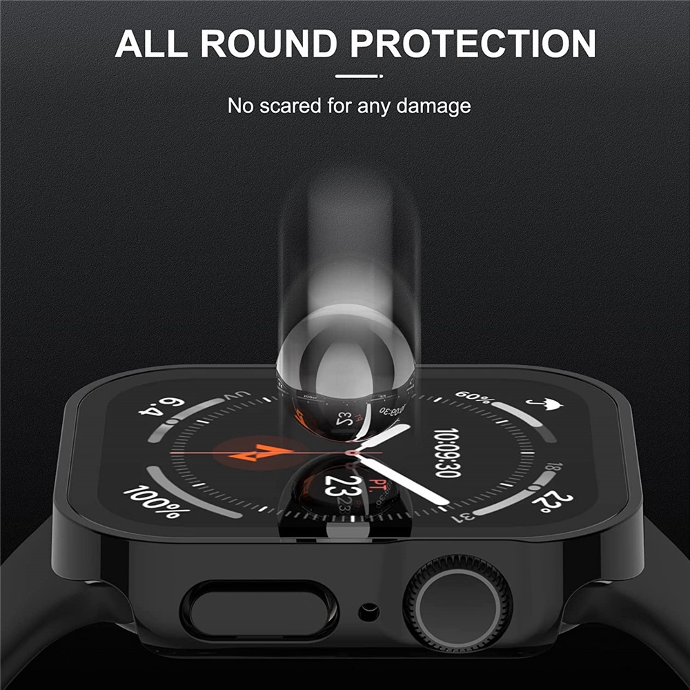 Ốp Bảo Vệ Mặt Đồng Hồ Thông Minh Chống Thấm Nước Mạ Điện 44mm 45mm Cho iwatch SE 7 6 SE 5 4 40mm 41mm